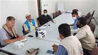 Generations Without Qat discuss with the coordinators of the Shelter and Non-Food Items block in Yemen and Aden the needs of the IDP hosting sites in the shelter