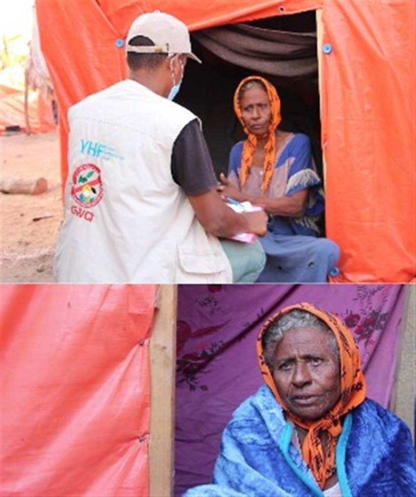 Helping an elderly IDP household